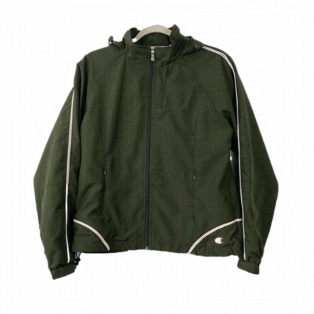 Champion made in Canada full zip windbreaker green vintage